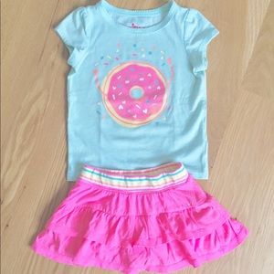 Sweet Donut T-shirt w/ Pink Skort💕🌈